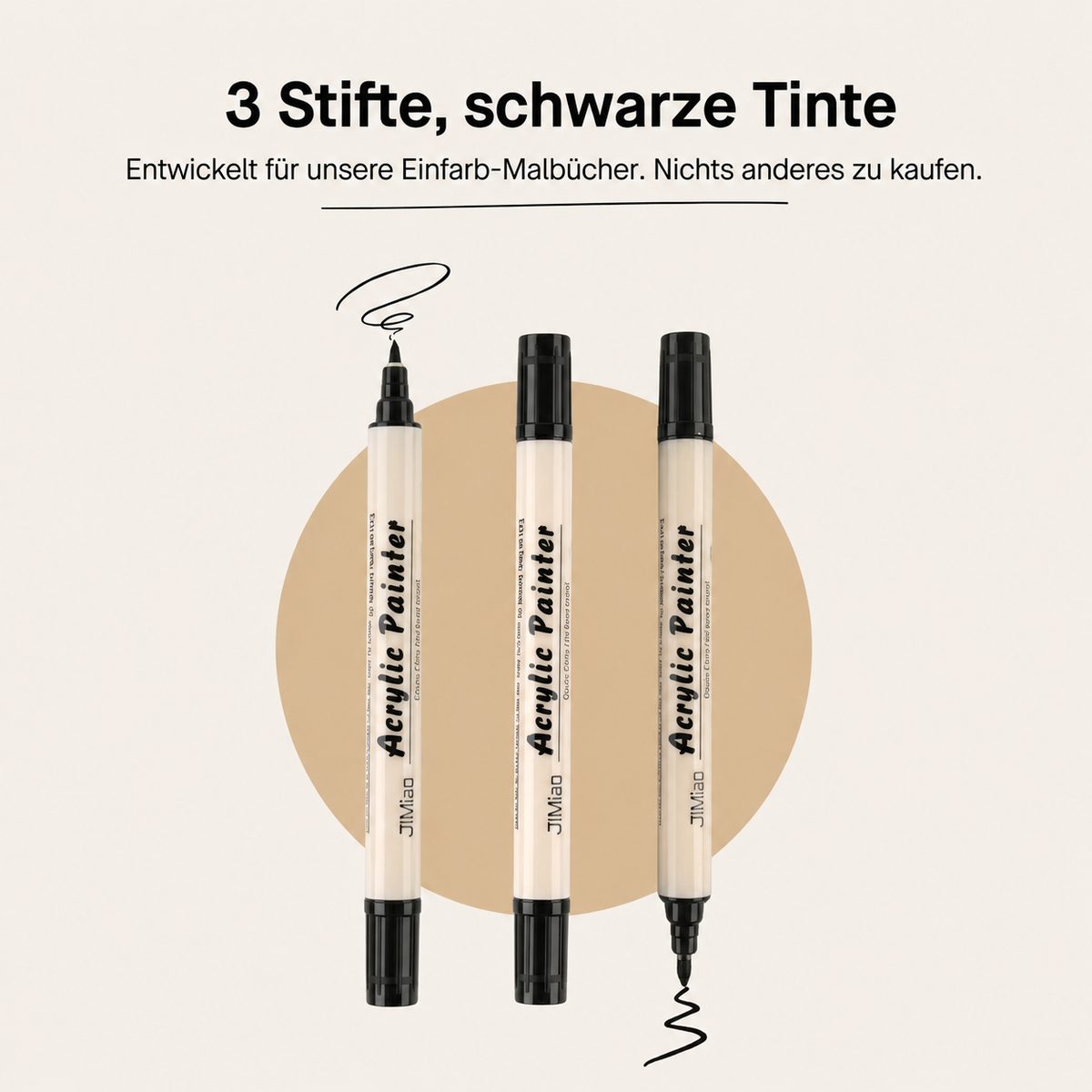 3 Dual-Tip-Pinselstifte