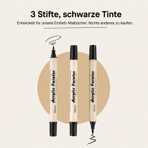 3 Dual-Tip-Pinselstifte