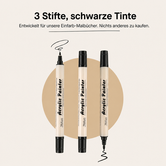 3 Dual-Tip-Pinselstifte