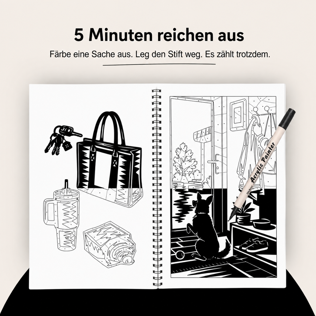 Ausmalbuch „Eine Farbe“ – Die Reset-Edition®
