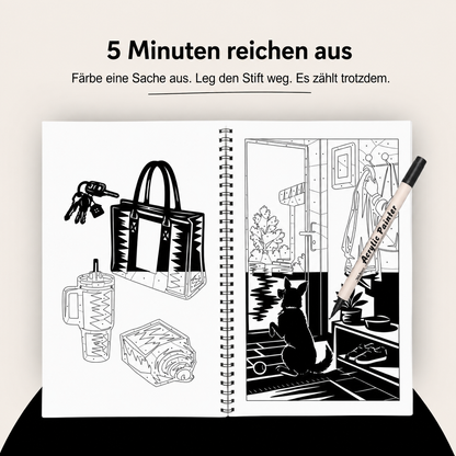 Ausmalbuch „Eine Farbe“ – Die Reset-Edition®